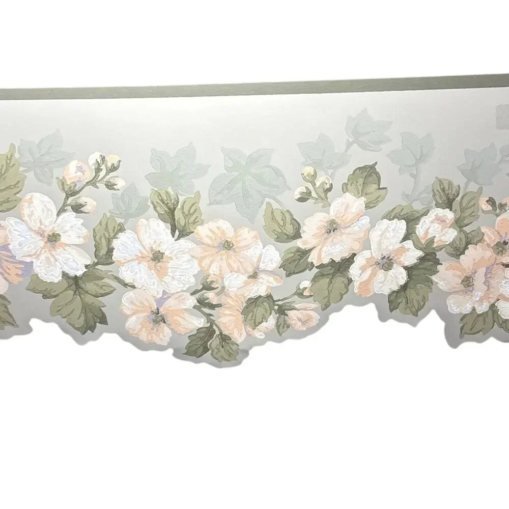York Vintage Country Cottage Floral Ivy Wallpaper Border 2 Rolls / 10 yards